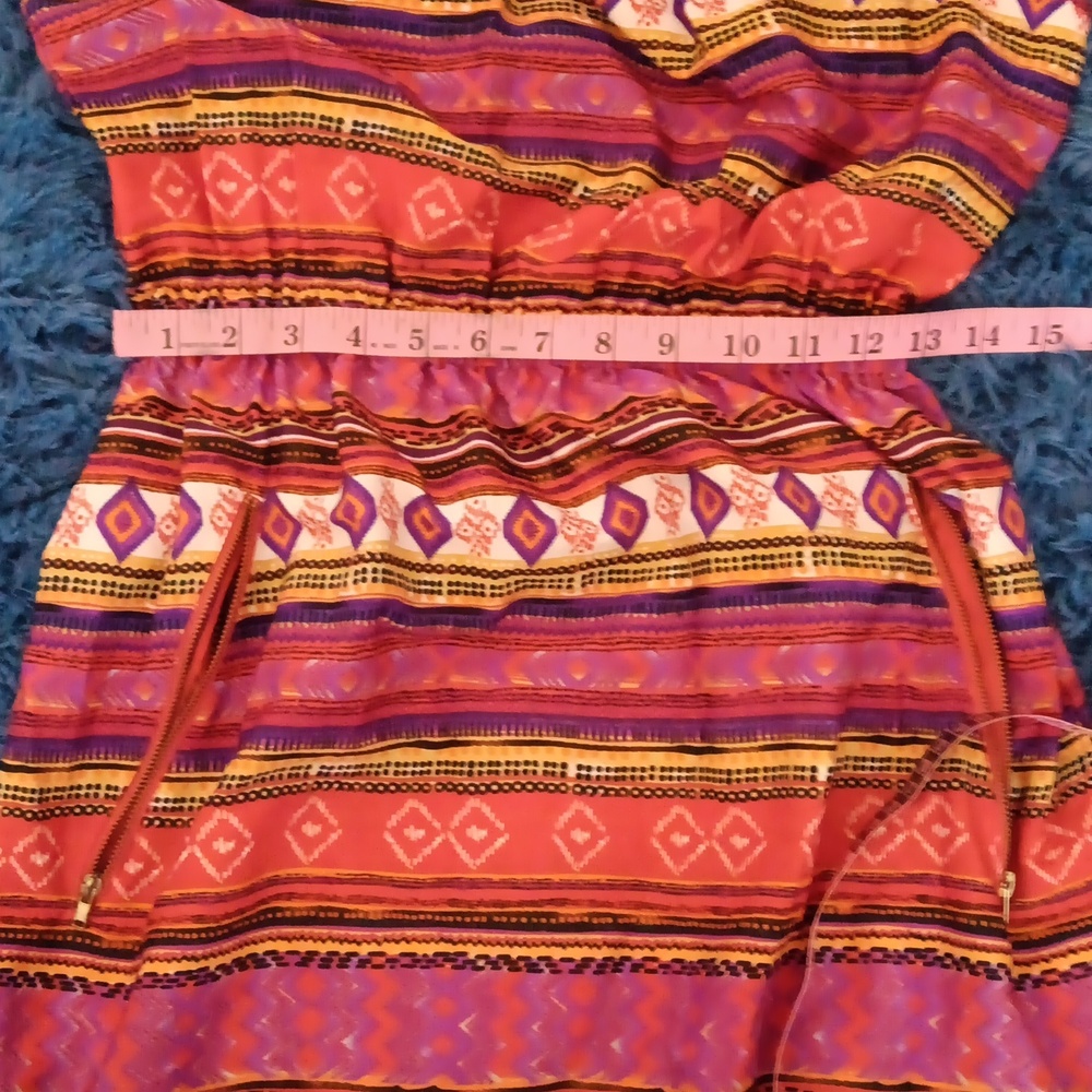 Speed Control ~ Boho Aztec Print Sleeveless Mini Dress M - Picture 4 of 11